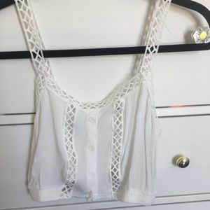 White crop top